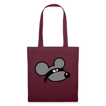 Mouse Evil Robber Ninja Raid Thief Cloth Eyes - Tote Bag - burgundy - Front
