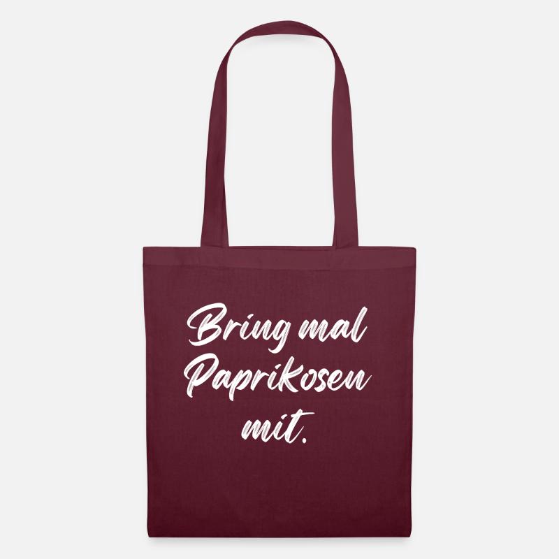 Funshop - Bring mal Paprikosen mit - Stoffbeutel - Burgunderrot