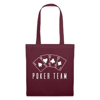 Poker Team 1 - Tote Bag - burgundy - Front