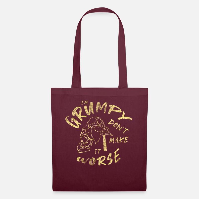 Grumpy dwarf - grumpy dwarf - Tote Bag - burgundy