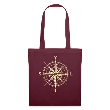 SYLT Boussole crème - Sac en tissu - bordeaux - Devant