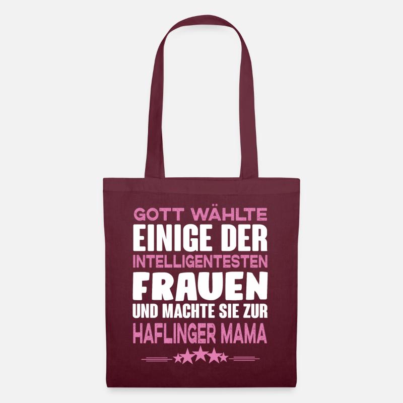 Haflinger Pferd - Haflinger - Stoffbeutel - Burgunderrot