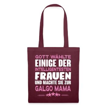 Galgo Mama - Stoffbeutel - Burgunderrot - Vorne