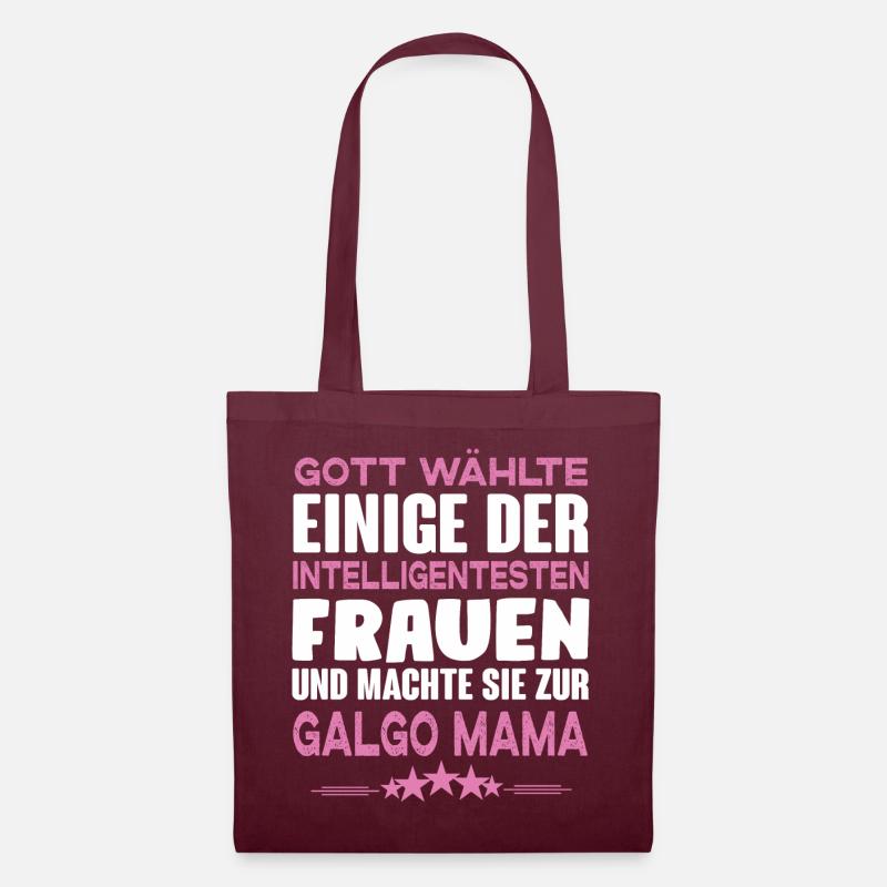 Galgo Mama - Stoffbeutel - Burgunderrot