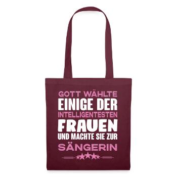 Sängerin - Stoffbeutel - Burgunderrot - Vorne