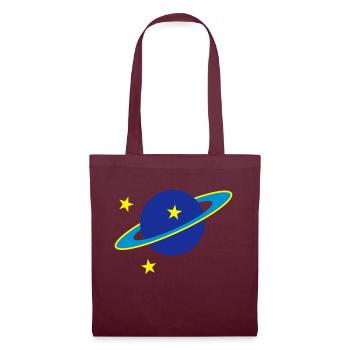 planets - Tote Bag - burgundy - Front