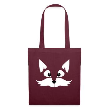 enfant - bébé - animal de bande dessinée - Fox - - - Sac en tissu - bordeaux - Devant