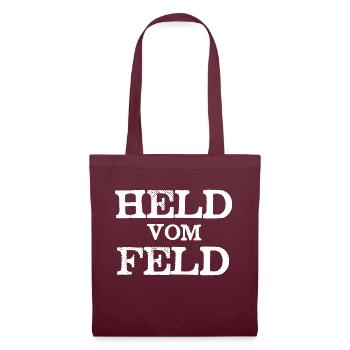 Held vom Feld - Stoffbeutel - Burgunderrot - Vorne