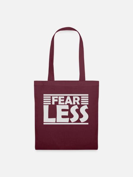fearless Text Zitat Design - Stoffbeutel - Burgunderrot