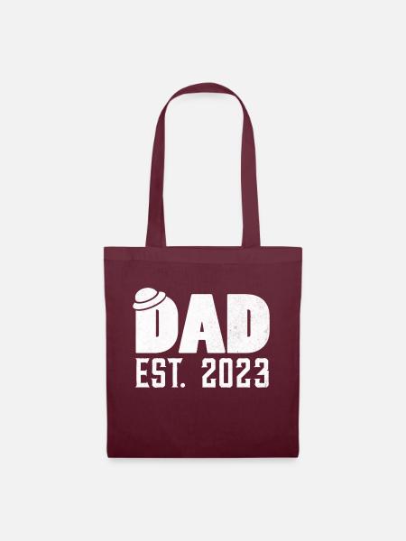 Dad Est. 2023 - Stoffbeutel - Burgunderrot