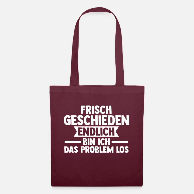 Scheidungsparty Geschieden Scheidung - Stoffbeutel - Burgunderrot