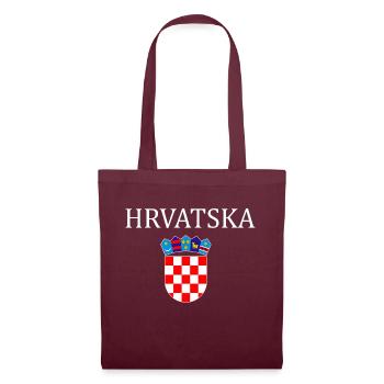 HRVATSKA, Kroatien - Stoffbeutel - Burgunderrot - Vorne