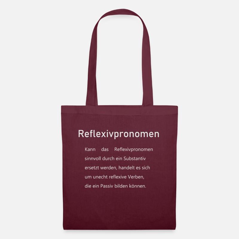 Reflexivpronomen - Stoffbeutel - Burgunderrot