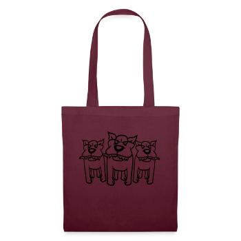 3 Nasty Dogs Team Trois amis Crew - Sac en tissu - bordeaux - Devant