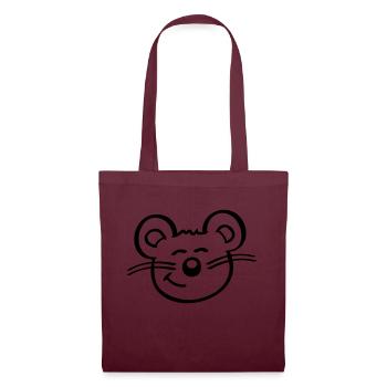 Mouse Mouse Cute Little Rat Rodent Friendly - Tote Bag - burgundy - Front