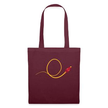 Looping flying rocket - Tote Bag - burgundy - Front