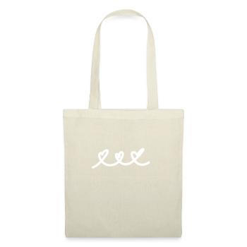 Doux cœurs - Sac en tissu - nature - Devant