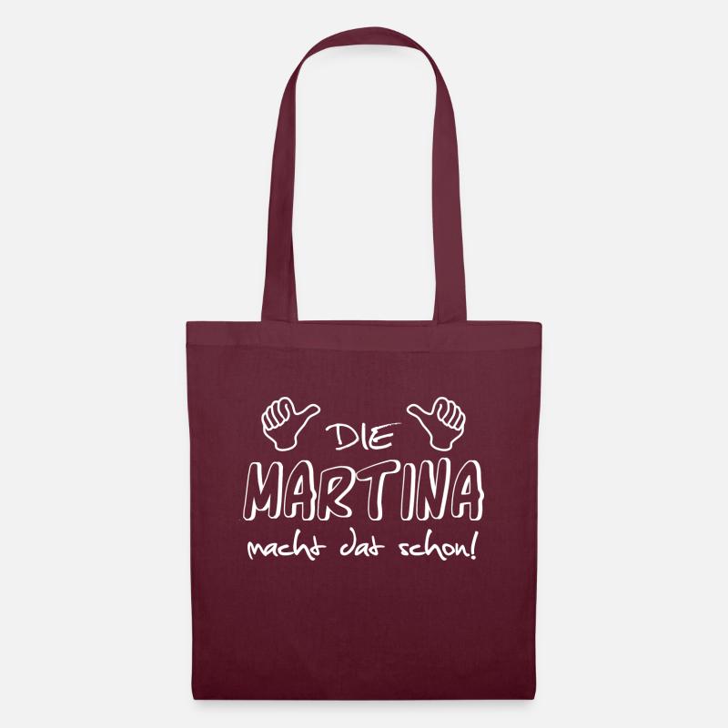 martina - Stoffbeutel - Burgunderrot