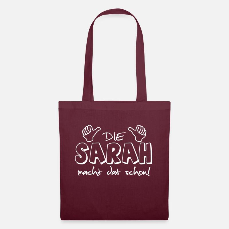 sarah - Stoffbeutel - Burgunderrot