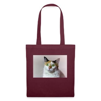 Die Katze - Stoffbeutel - Burgunderrot - Vorne