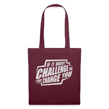 Séance d’entraînement Fitness Motivation Citation - Sac en tissu - bordeaux - Devant