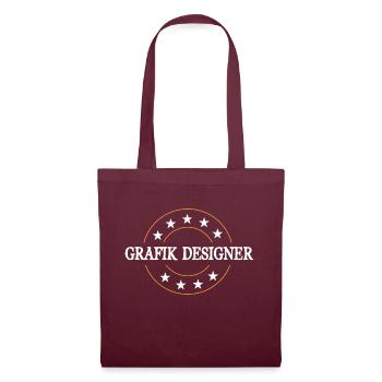 Grafik Designer Beruf - Stoffbeutel - Burgunderrot - Vorne