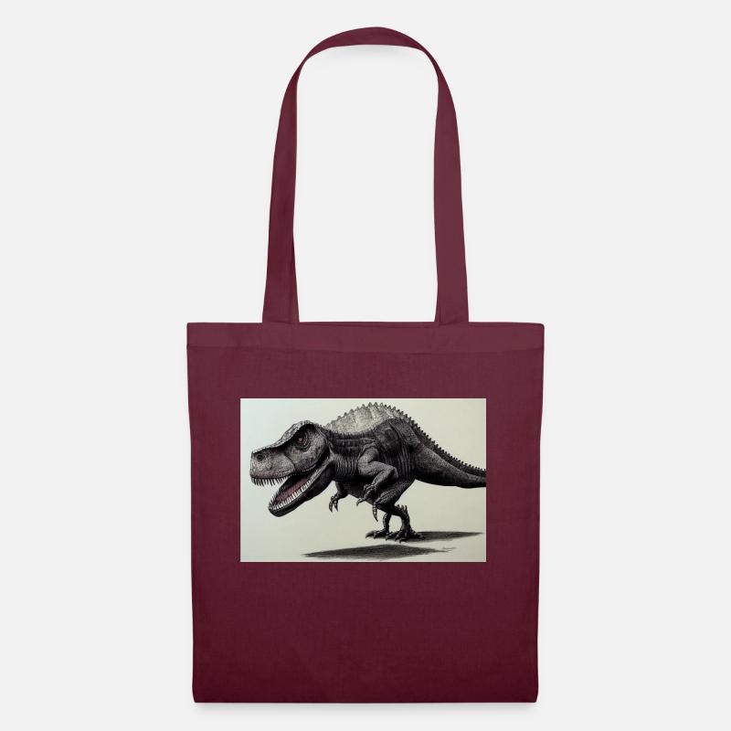 T-rex - Sac en tissu - bordeaux