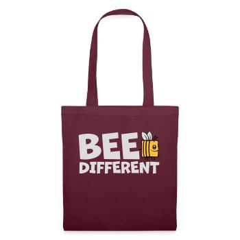 bee different saying quote - Tote Bag - burgundy - Front