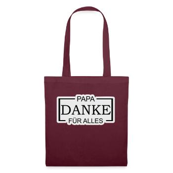 Danke für alles - Stoffbeutel - Burgunderrot - Vorne