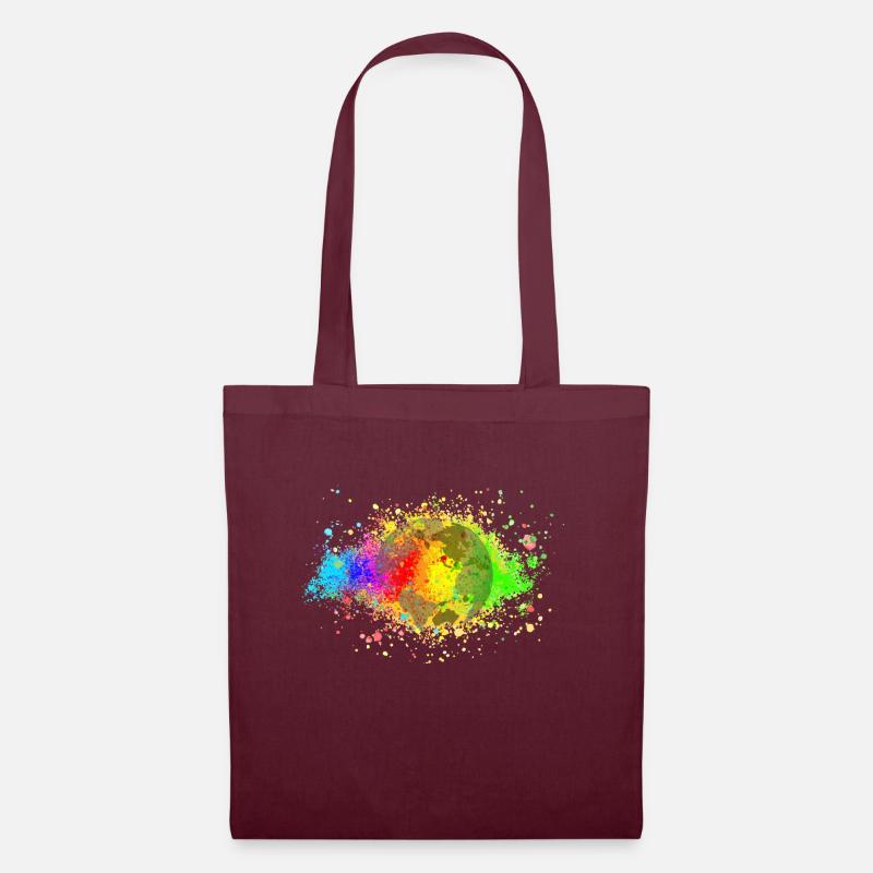 Rainbow Speckle World - Tote Bag - burgundy