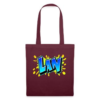 Graffiti "LAN" Printable on any medium! - Tote Bag - burgundy - Front