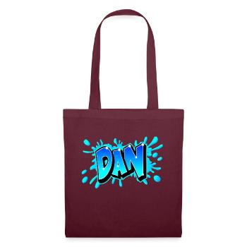 Graffiti "DAN" printed on any medium! - Tote Bag - burgundy - Front