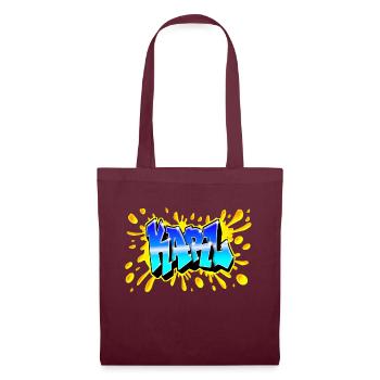 GRAFFITI KARL SPLASH JAUNE - Sac en tissu - bordeaux - Devant