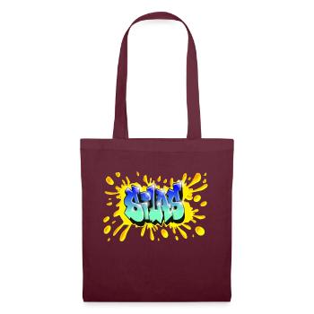 Graffiti SILAS NAME CADEAU ANNIVERSAIRE NAISSANCE - Sac en tissu - bordeaux - Devant