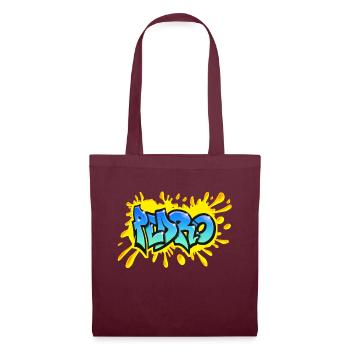 PEDRO Graffiti splash yellow name printable - Tote Bag - burgundy - Front