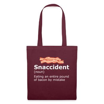Snaccident manger du bacon BBQ amateur de porc - Sac en tissu - bordeaux - Devant