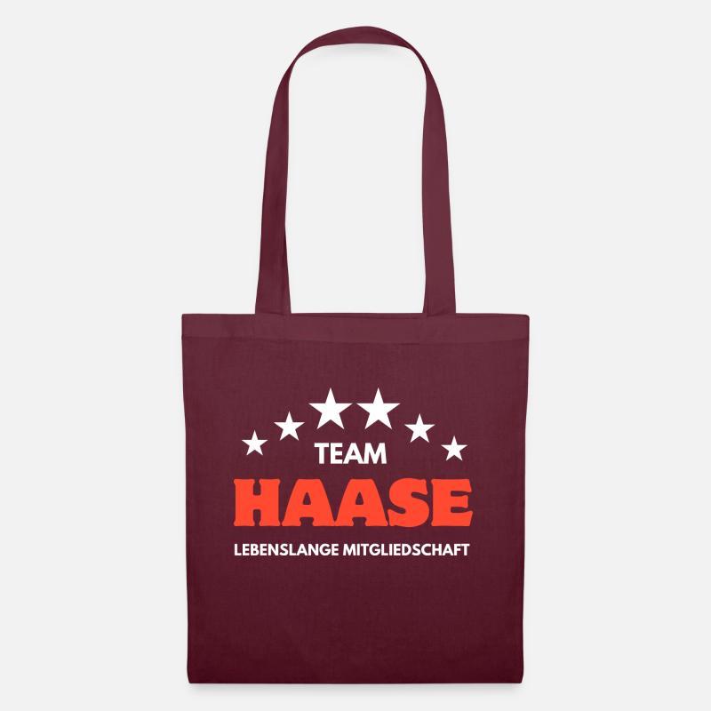 Team Haase - Stoffbeutel - Burgunderrot
