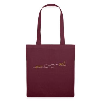 PureSoul Lying Eighth Gold White - Tote Bag - burgundy - Front