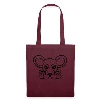 Souris Méchant En Colère Frustré Agressif Majeur - Sac en tissu - bordeaux - Devant