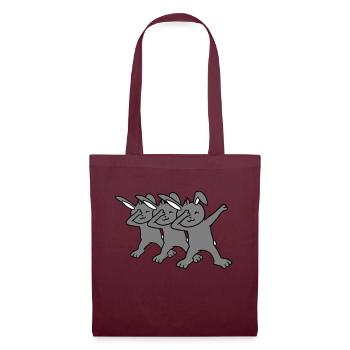 3 Bunnies Dabbing Dab Dance Pose Dancing Party Celebrate - Tote Bag - burgundy - Front