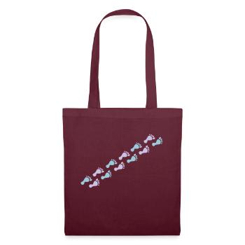 footprints - Tote Bag - burgundy - Front