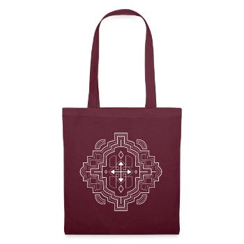 Shipibo Tribe Art N,N-Diméthyltryptamine DMT Spiritueux - Sac en tissu - bordeaux - Devant