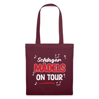 SCHLAGER MÄDELS ON TOUR - Stoffbeutel - Burgunderrot - Vorne