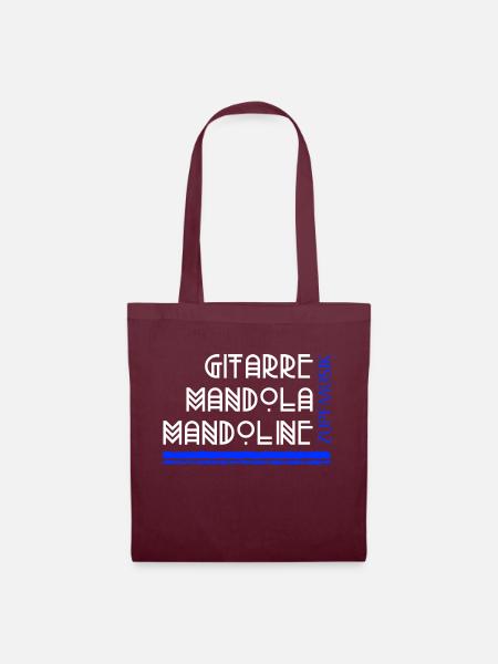 Gitarre Mandola Mandoline - Zupfmusik - Stoffbeutel - Burgunderrot