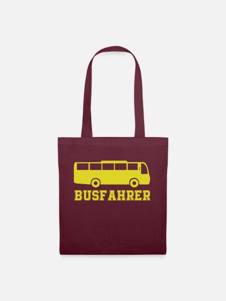 bus busfahrer - Stoffbeutel - Burgunderrot