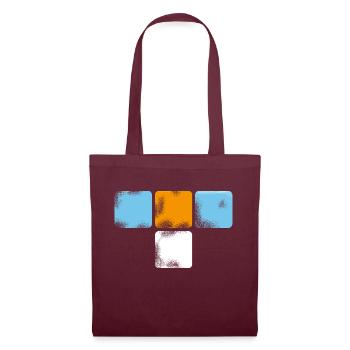 T- Shape Ornament - Colors Squares - Tote Bag - burgundy - Front