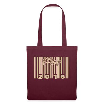 vintage 2016 Code barre 2016: Année 2025. - Sac en tissu - bordeaux - Devant