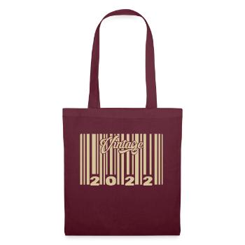vintage 2022 Barcode 2022: Year 2025. - Tote Bag - burgundy - Front
