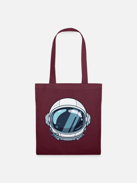 Astronautenhelm Kosmisches Visier - Stoffbeutel - Burgunderrot