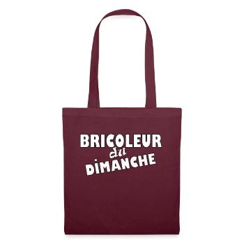 Bricoleur du dimanche t-shirt rigolo - Sac en tissu - bordeaux - Devant